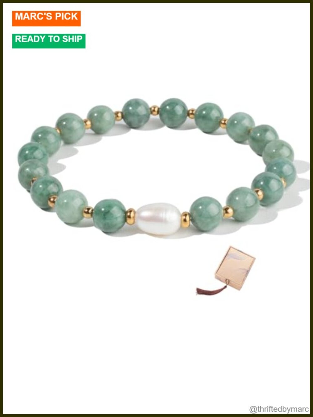Natural 8mm Jade Bracelet for Women with Freshwater Pearls, Stretch
